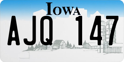 IA license plate AJQ147