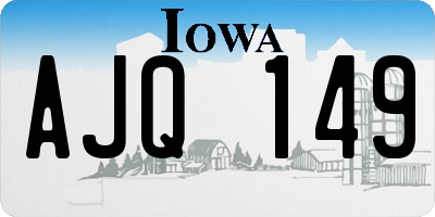 IA license plate AJQ149