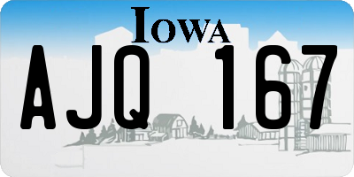 IA license plate AJQ167