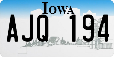 IA license plate AJQ194