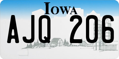 IA license plate AJQ206