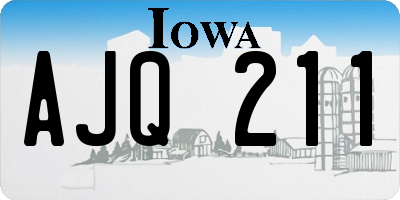 IA license plate AJQ211