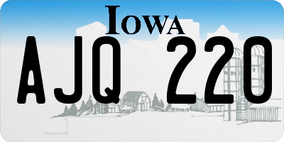 IA license plate AJQ220