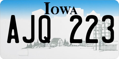 IA license plate AJQ223
