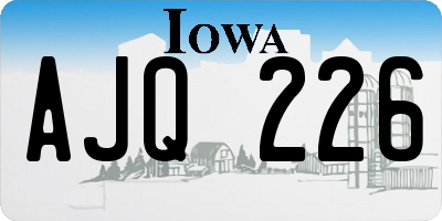 IA license plate AJQ226