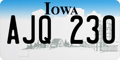 IA license plate AJQ230