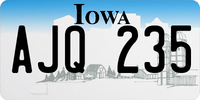 IA license plate AJQ235