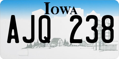 IA license plate AJQ238