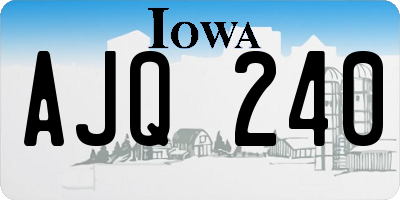 IA license plate AJQ240