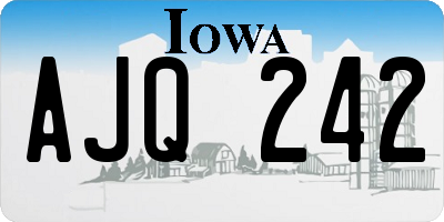 IA license plate AJQ242