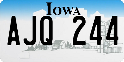 IA license plate AJQ244