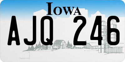 IA license plate AJQ246