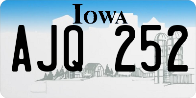 IA license plate AJQ252