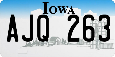 IA license plate AJQ263