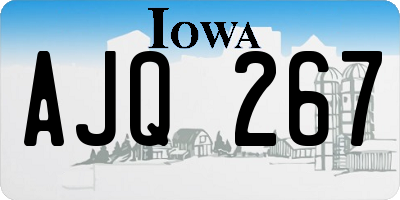IA license plate AJQ267