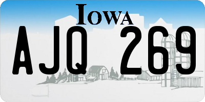 IA license plate AJQ269
