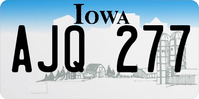 IA license plate AJQ277