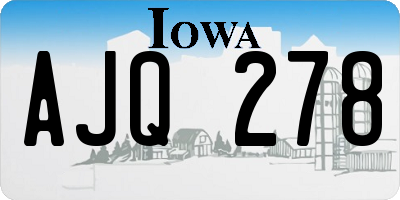 IA license plate AJQ278