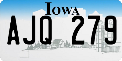 IA license plate AJQ279