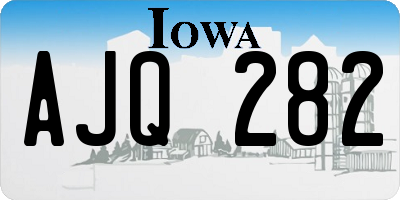 IA license plate AJQ282