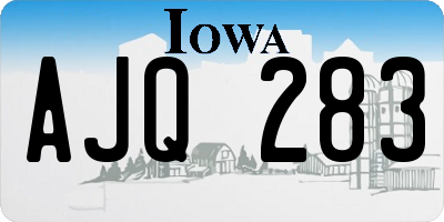 IA license plate AJQ283