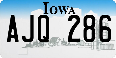 IA license plate AJQ286