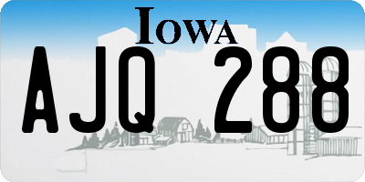 IA license plate AJQ288