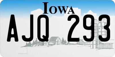 IA license plate AJQ293