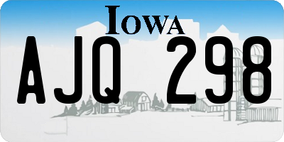 IA license plate AJQ298