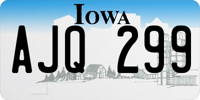 IA license plate AJQ299