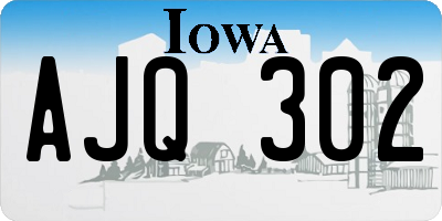 IA license plate AJQ302