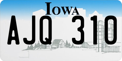 IA license plate AJQ310