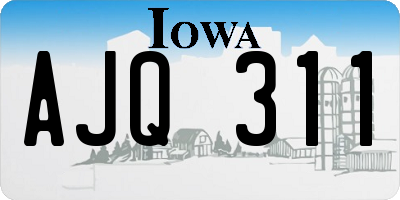 IA license plate AJQ311