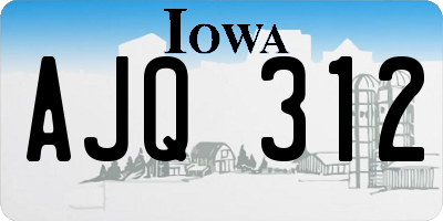 IA license plate AJQ312