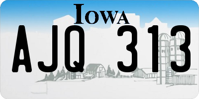 IA license plate AJQ313