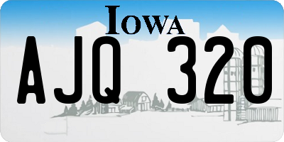 IA license plate AJQ320