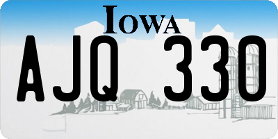 IA license plate AJQ330