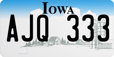 IA license plate AJQ333