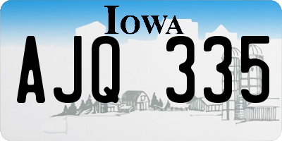 IA license plate AJQ335