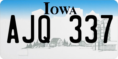 IA license plate AJQ337
