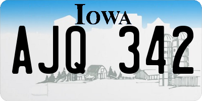 IA license plate AJQ342
