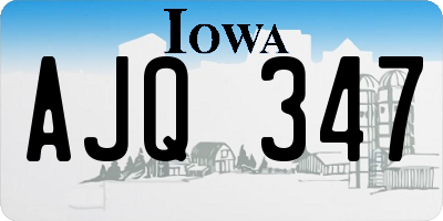 IA license plate AJQ347