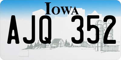 IA license plate AJQ352
