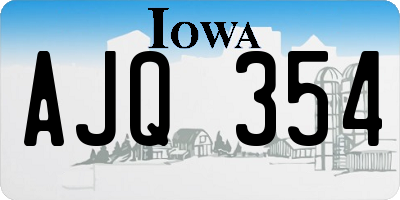 IA license plate AJQ354