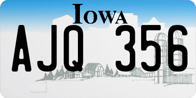 IA license plate AJQ356