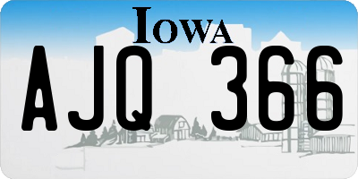 IA license plate AJQ366