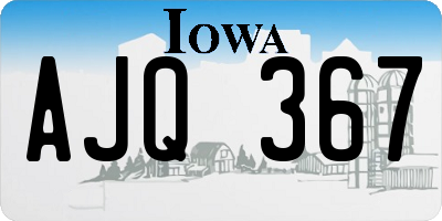 IA license plate AJQ367