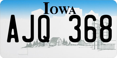 IA license plate AJQ368