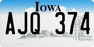 IA license plate AJQ374