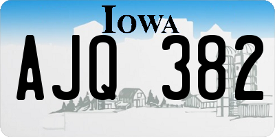 IA license plate AJQ382